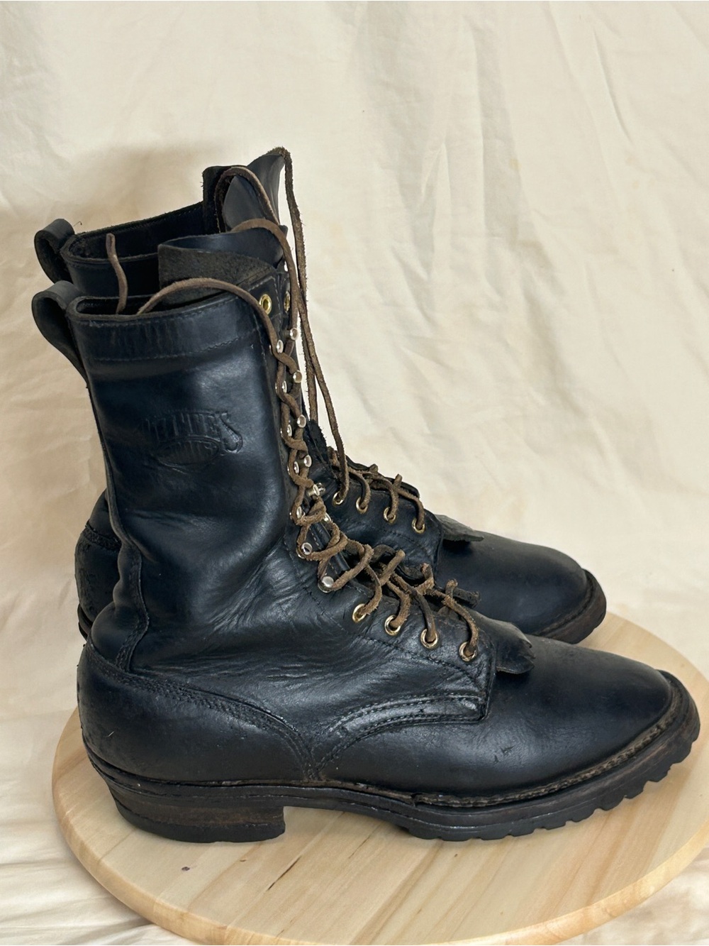 White's Boots Men's Helitack Black Leather Work Boots US 11 D